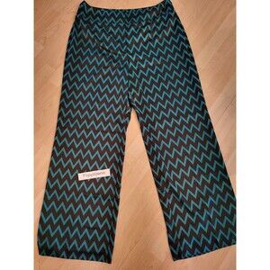 womens plus size dress pants size 18 black/teal